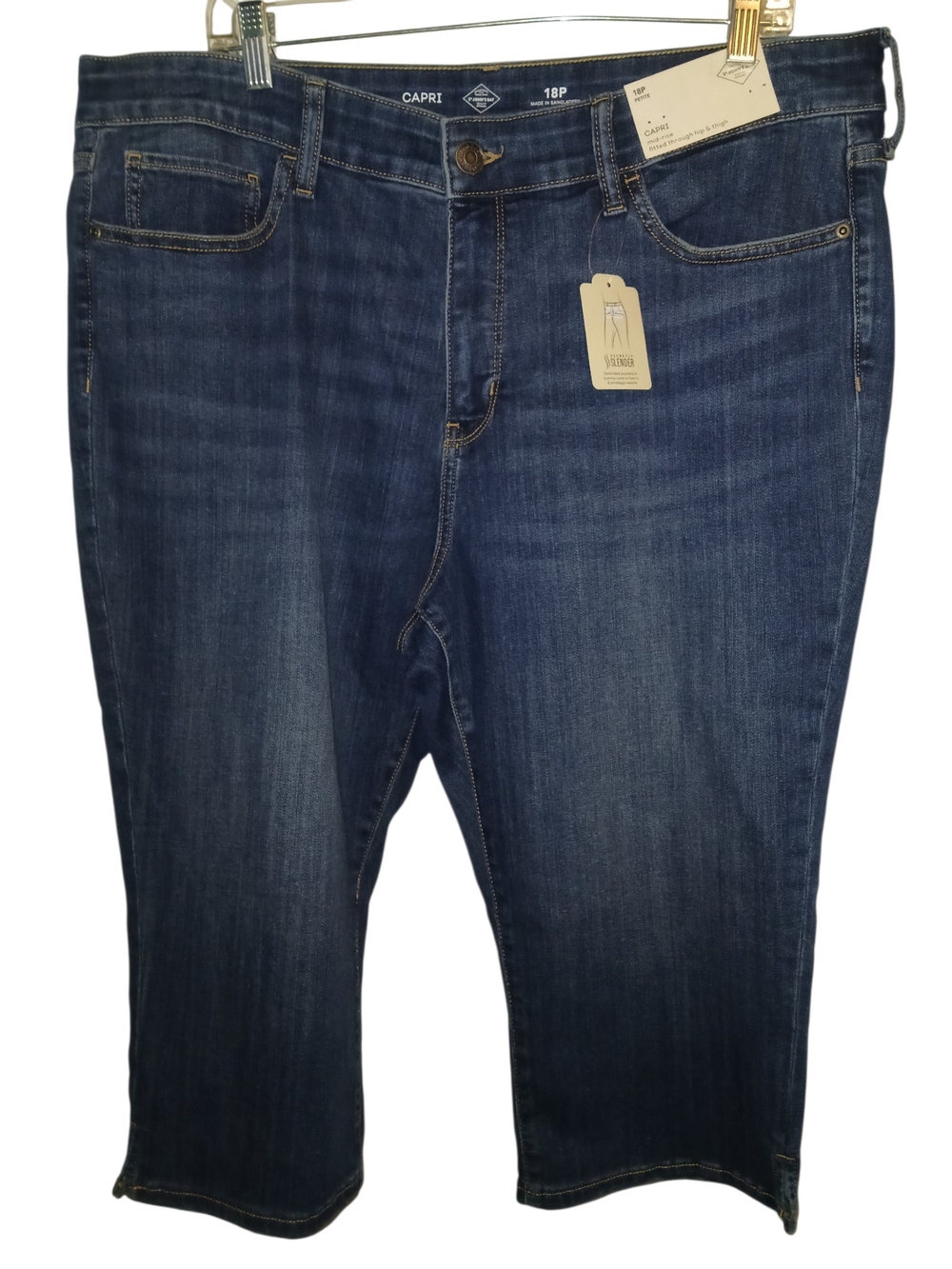 St. John's Bay Dark Blue Capri Jeans 18p - Picture 1 of 4